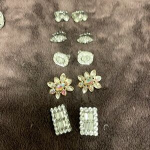 Vintage Clip on Earrings 5 pairs